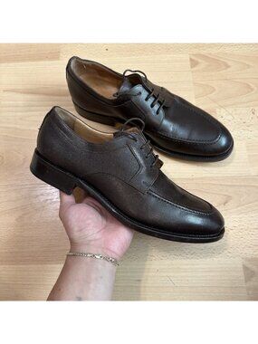 Faconnable Alberto Leather Split Toe Oxford Dress Shoes Brown Mens US 9